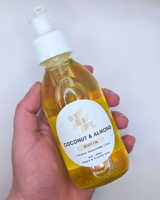 Coconut & Almond Body Oil by Stript Cosmetics | Handmade, Vegan Body Care